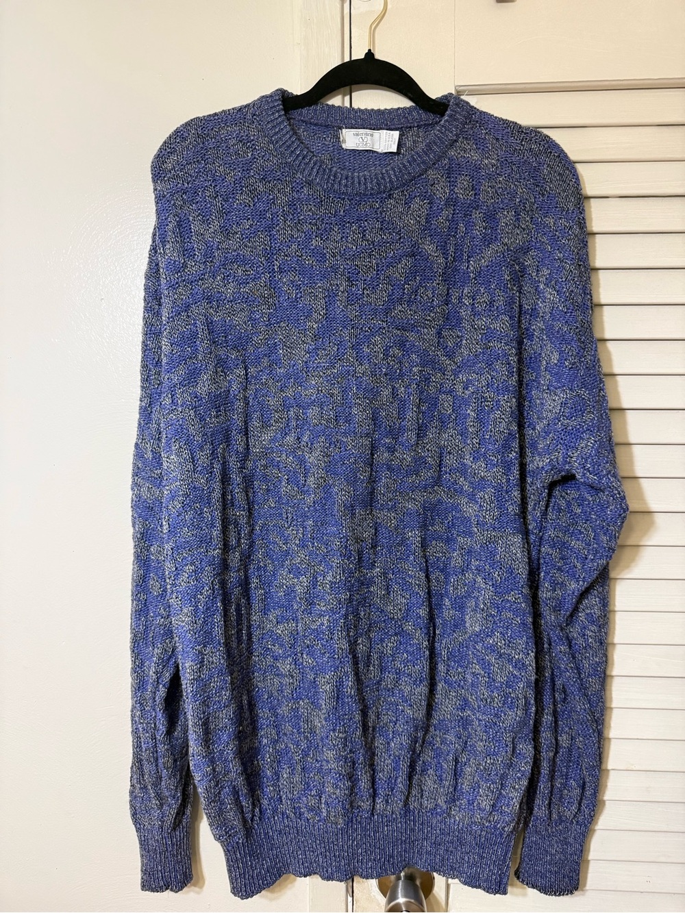 Men's Blue Heather Crewneck Sweater